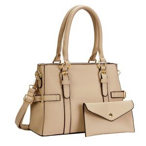 1860 Handbags Fashion PU Leather Handbags Purses Tote Bag Shoulder Bag Top